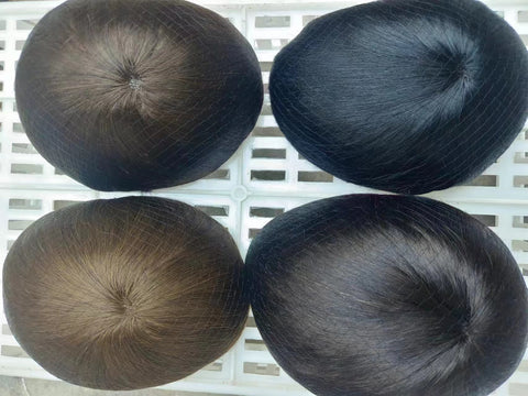swiss lace full lace men's toupee with wave in stocks