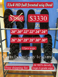 virgin A 13x4 hd wig deal 12 units