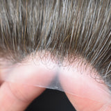 Full PU Polyskin 0.03mm ultra-thin skin base men's toupee in stocks