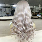 Silvery Grey Loose Wave Lace Wig 150% Density
