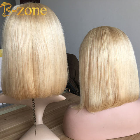 #613 Straight transparent Lace Front Bob Wig