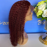 99j Curly transprent Lace Wig 150% Density
