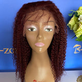 99j Curly transprent Lace Wig 150% Density