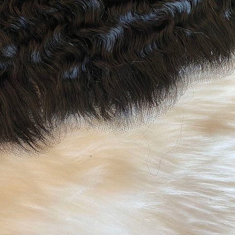 Virgin B Spanish Curly 3 Bundles With 13x4 HD Lace Frontal