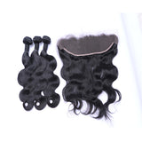 Virgin B Body Wave Bundles with a 13x4 HD Frontal