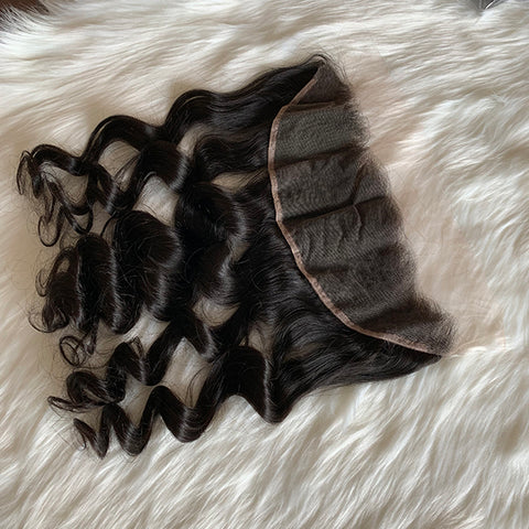 Virgin B Loose Wave Bundles And a HD Frontal