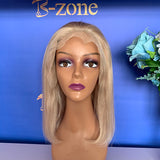Platinum blond Bob Lace Wig 150% Density
