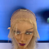 Platinum blond Bob Lace Wig 150% Density
