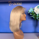 Platinum blond Bob Lace Wig 150% Density