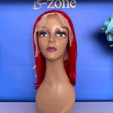 Red Bob Lace Wig 150% Density