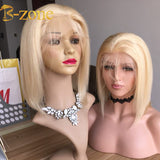 #613 Straight transparent Lace Front Bob Wig