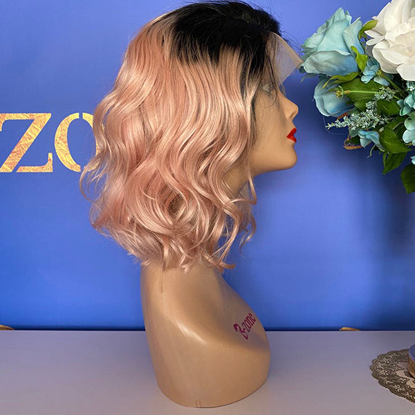 Siliver Pink Lace Wig 150% Density