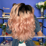 Siliver Pink Lace Wig 150% Density