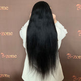 Straight 5 ×5 Tranparant Lace Closure Wig Natural Color 150% Density