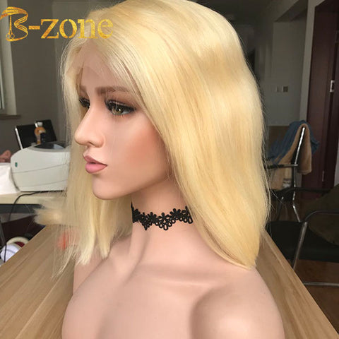 #613 Straight transparent Lace Front Bob Wig