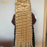 #613 transparent lace front wig Deep Wave