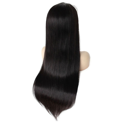 Straight 5 ×5 Tranparant Lace Closure Wig Natural Color 150% Density