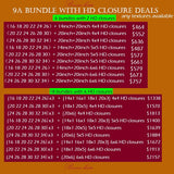 9A bundle with HD closure Deals
