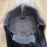 Luxury Virgin A pre bleached middle part 13x4 HD lace frontal wig and 5x5 HD closure wig bone straight